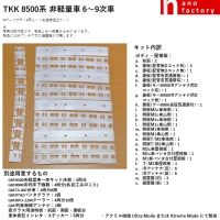 TKK 8500系 非軽量車 6～9次車 Nゲージボディ4両セット未塗装組立キット