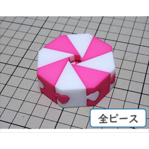 組木屋８ピースジグソーパズル・ピンク（全ピース）