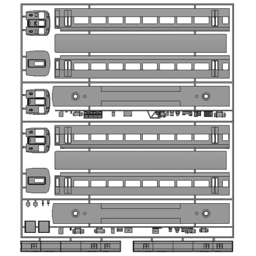 KNR　近畿日本　Nゲージ10400系タイプ　Tc車伊勢側2両キット版