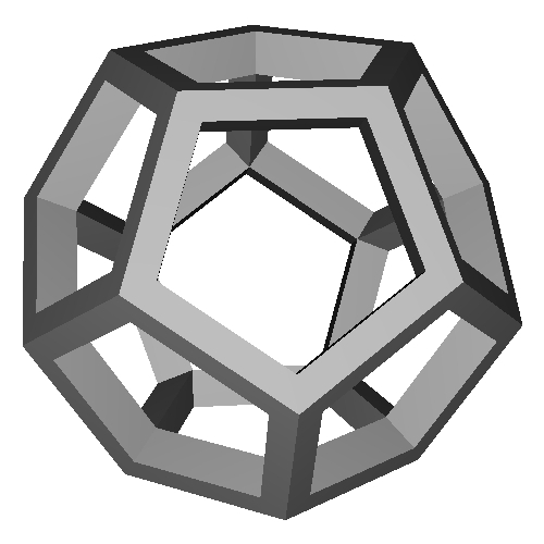 正12面体 (Dodecahedron) スケルトンモデル
