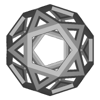 12・20面体 (Icosi_Dodecahedron) スケルトンモデル