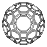 斜方切頂20,12面体(Truncated_Icosidodecahedron)スケルトンモデル