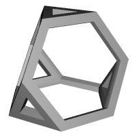 切頂4面体 (Truncated_tetrahedron) スケルトンモデル