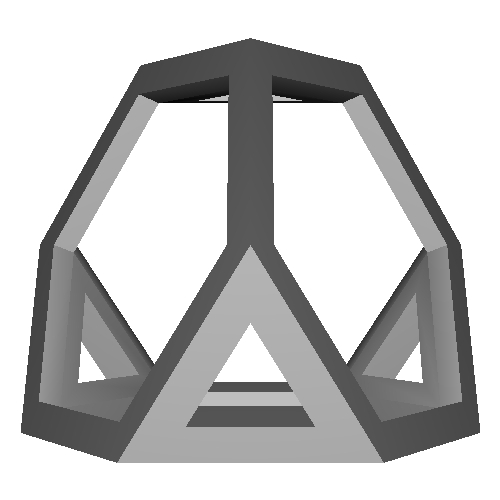 切頂4面体 (Truncated_tetrahedron) スケルトンモデル