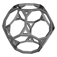 切頂12面体 (Truncated_Dodecahedron) スケルトンモデル