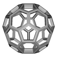 切頂20面体 (Truncated_Icosahedron) スケルトンモデル