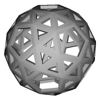 変形12面体 (Snub_Dodecahedron) スケルトンモデル