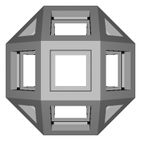 斜方6,8面体 (Rhombicuboctahedron) スケルトンモデル