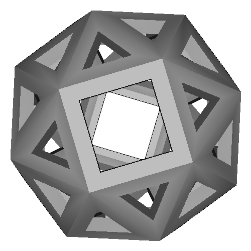 変形6面体 (Snub_cube) スケルトンモデル
