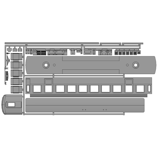 KNR近畿日本　Nゲージ680系タイプ　モ680形タイプ　キット仕様1両分