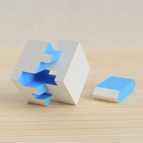「立方体を3分割し美を表現する」という課題 2