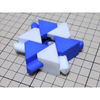 組木屋６ピースジグソーパズル・ブルー（偶数ピース）