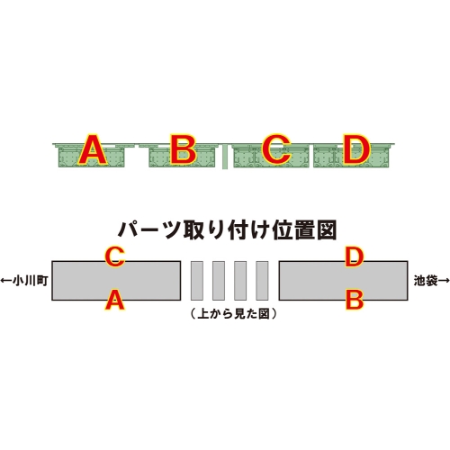 TB98-22：統合型保安装置(10000系列タイプ)10編成分【武蔵模型工房　Nゲージ 鉄道模