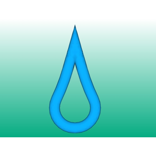 Water Drop型ペンダントトップ(紐なし)