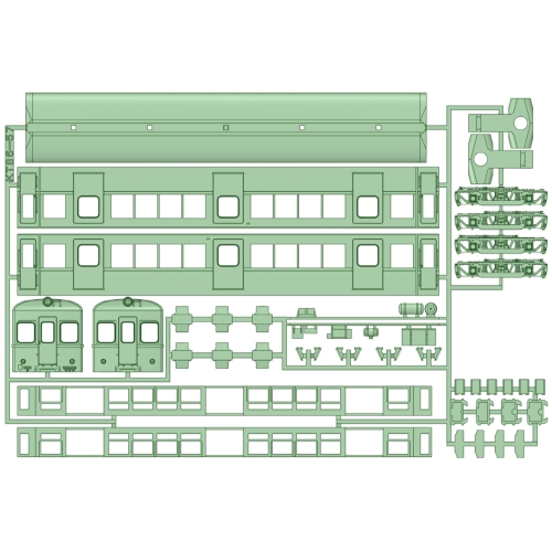 KT86-72：860号+870号(窓枠アルミ化)ボディキット【武蔵模型工房　Nゲージ鉄道模型】