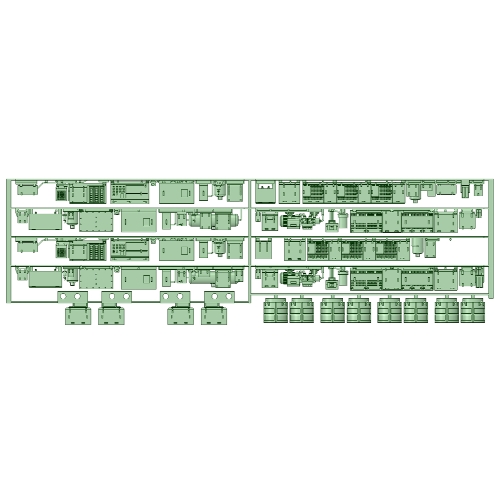 NK20-31：2000系4連床下機器+動力台車枠【武蔵模型工房 Nゲージ 鉄道模型】