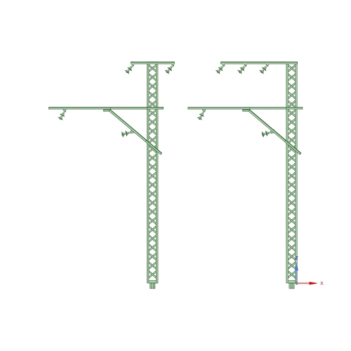 HOゲージ旧型鉄骨トラス組単線架線柱 東急タイプ