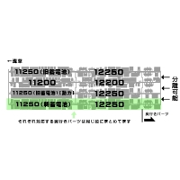 【鉄道模型】NゲージTO～B10000系列２両編成風床下機器×４編成分バラエティセット