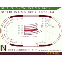 N緩和曲線線路 [ベーシックM] NK-TC-BM R4=315 25.6/22.5 O-S
