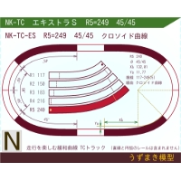 N緩和曲線線路 <エキストラS> NK-TC-ES R5=249 45/45 O-S