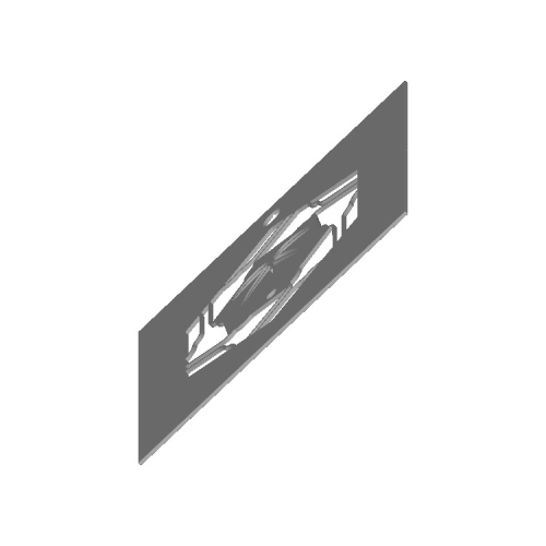 六つ亀甲羽子板に羽根（むつきっこうはごいたにはね）家紋ステンシル ＜220227v5.stl＞