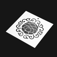 唐草大割り牡丹(からくさおおわりぼたん)家紋ステンシル<220330v4.stl>