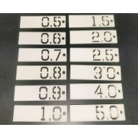 素材サンプル「曲げ性」「造形精度」確認用（0.5～5.0mm）