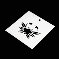 蟹竜胆（かにりんどう）家紋ステンシル ＜220421Φ90 v7.stl＞