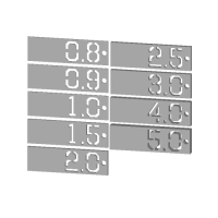 素材サンプル「曲げ性」「造形精度」確認用（0.8～5.0mm）