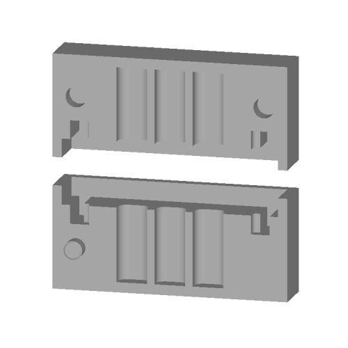 セメント用シリコン型生成用 1/12スケール標準ブロック 穴部分 E112STD-ANA