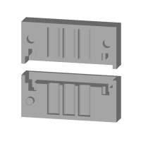 セメント用シリコン型生成用 1/12スケール標準ブロック 穴部分 E112STD-ANA