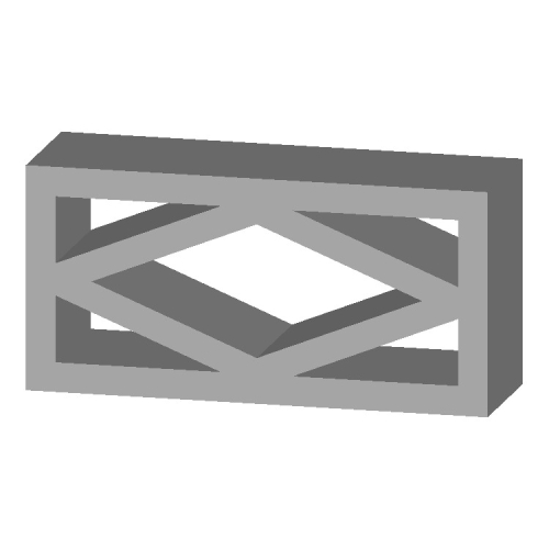 菱形角 透かしブロック 1/12スケール (B112HSK)