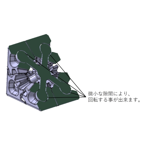 ギアキューブ(Gear cube)８ギアタイプ 40mm^3