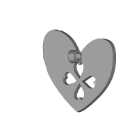heart&clover3cmピンク