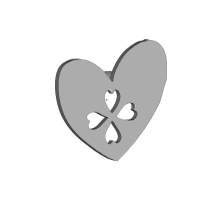 heart&clover3cmピンク