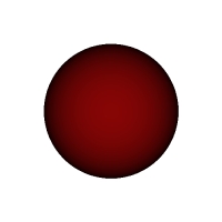 直径20mmの球　赤色