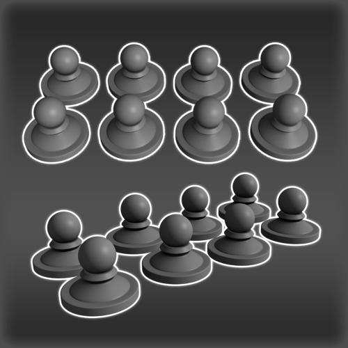 チェス　ポーン　ミニサイズ　1.5cmｘ1.5cm