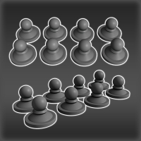チェス　ポーン　ミニサイズ　1.5cmｘ1.5cm