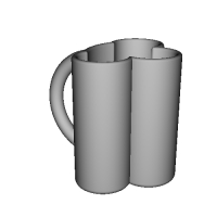 ５分で学ぶ３D初級講座・クラブ型ミルクカップ製作(123D Design_17)