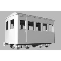 鉄道模型1/87 9mm用 森林鉄道の客車