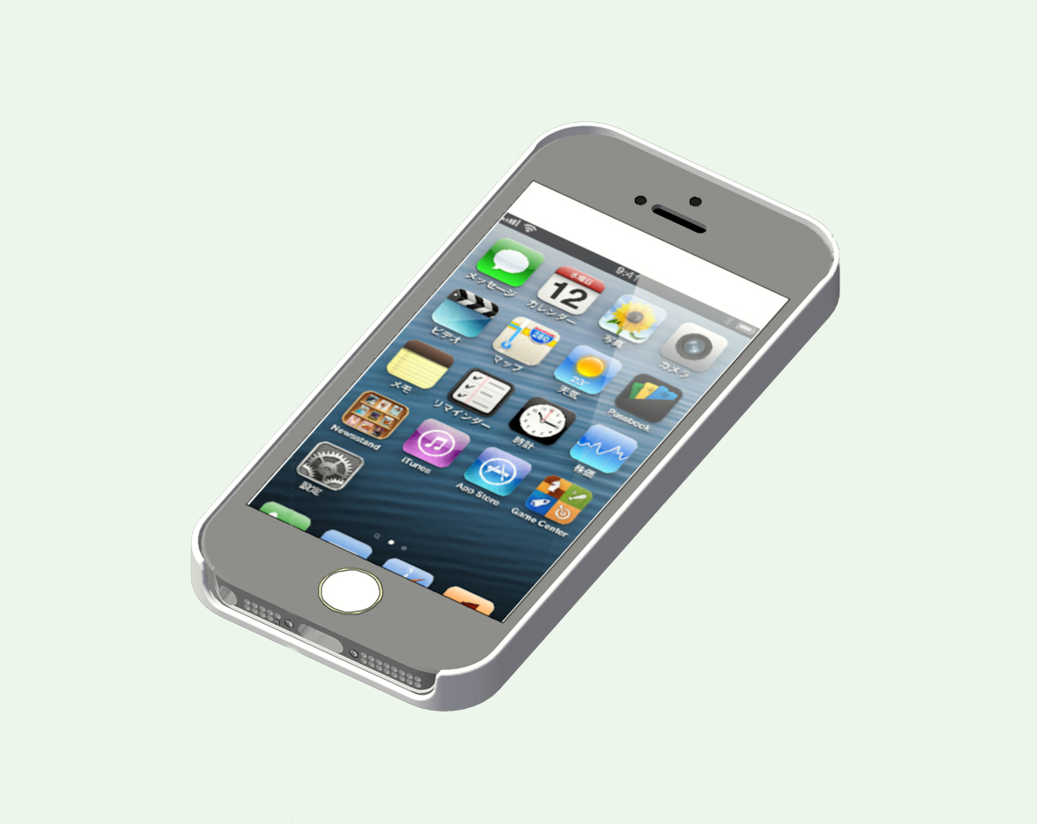 iphone5/5s 保護ケース用カバー 和柄山.stl - DMM.make クリエイターズ 