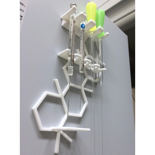 【実験室便利アイテム】マイクロシリンジ/ガラスピペット立て【分子構造式デザイン】