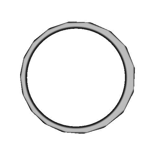 指輪（19エッジ、弱楕円形）　サイズ12号
