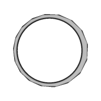 指輪（19エッジ、弱楕円形）　サイズ12号