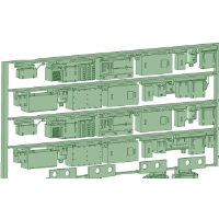 NK20-12：2000系4連床下機器×2セット【武蔵模型工房 Nゲージ 鉄道模型】