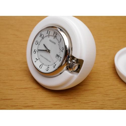 シチズン製ソーラーテック電波懐中時計REGUNO用「卓上ミニ置時計型ケース」