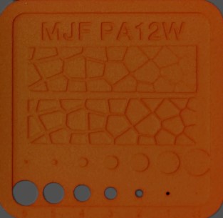 MJF PA12Wホワイト オレンジ（磨き）