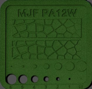 MJF PA12Wホワイト グリーン（磨き）