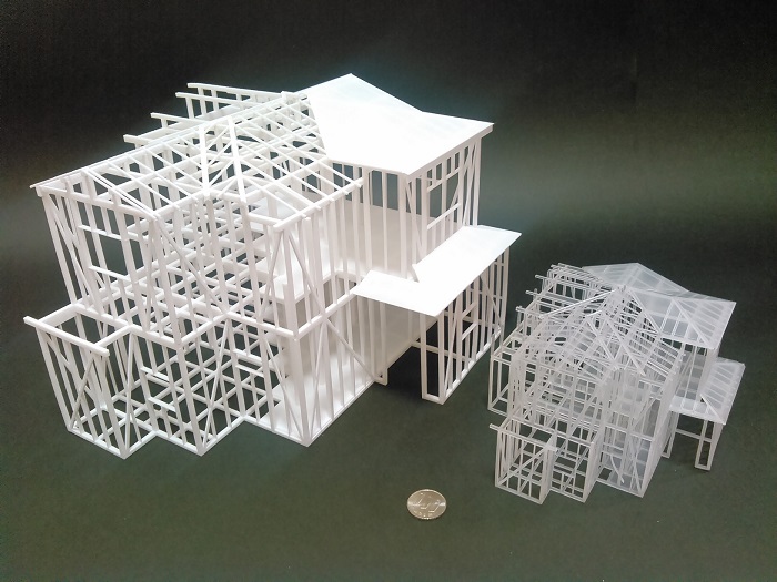 プレカット工場からの建築模型